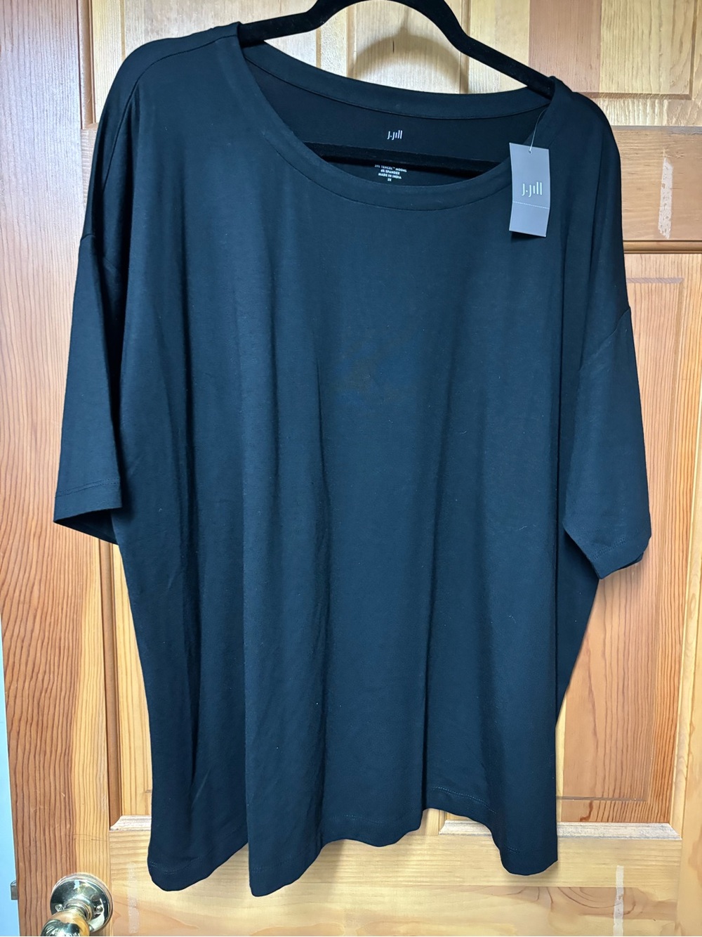 J. Jill Black Relaxed Crew Neck Shirt